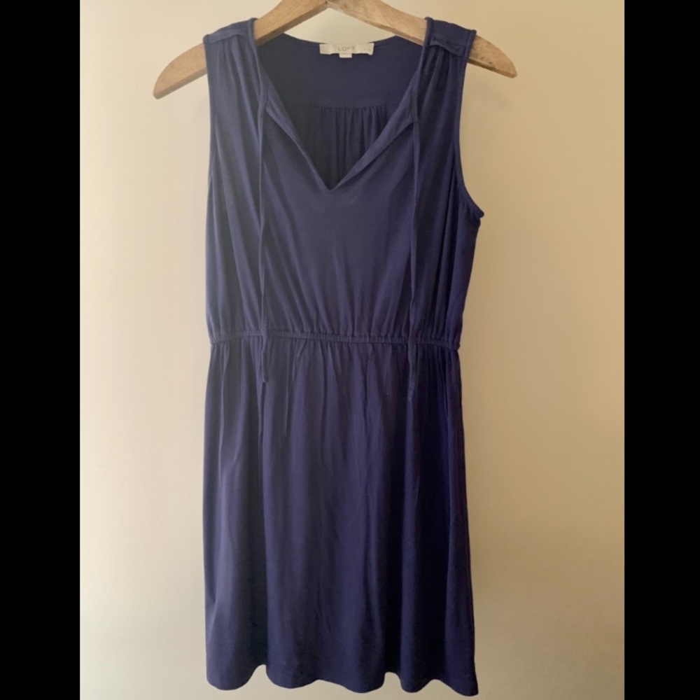 Loft Split Neck Dress